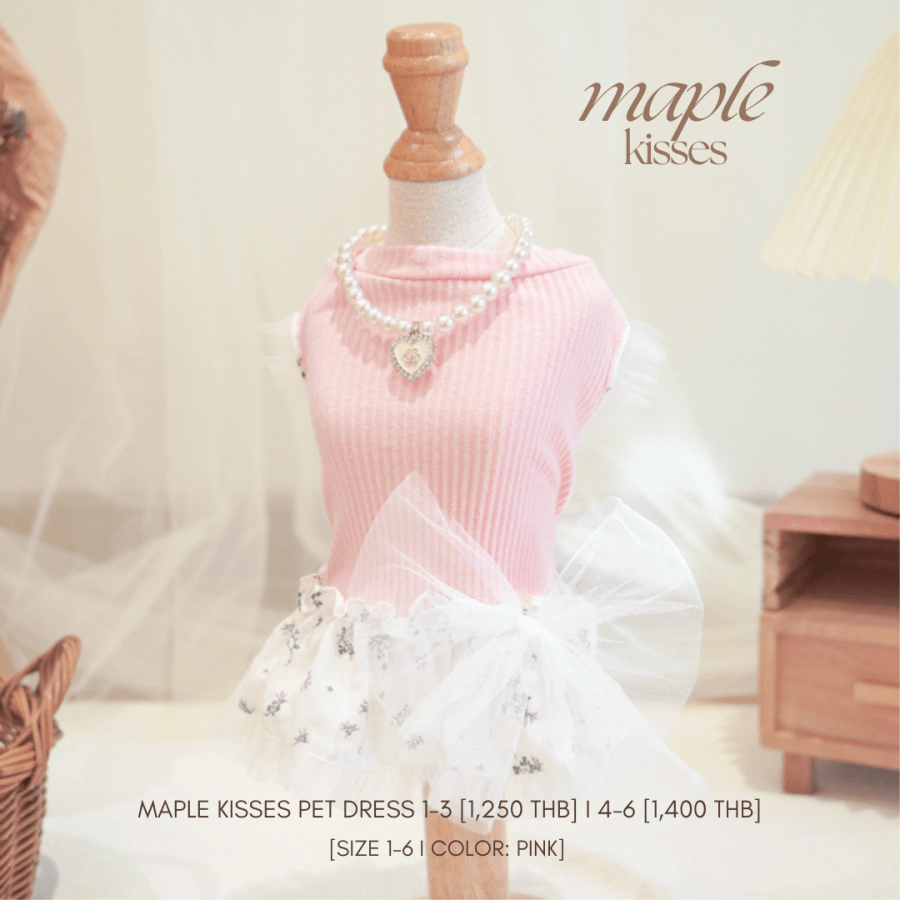 Maple Kisses Pink Pet Dress